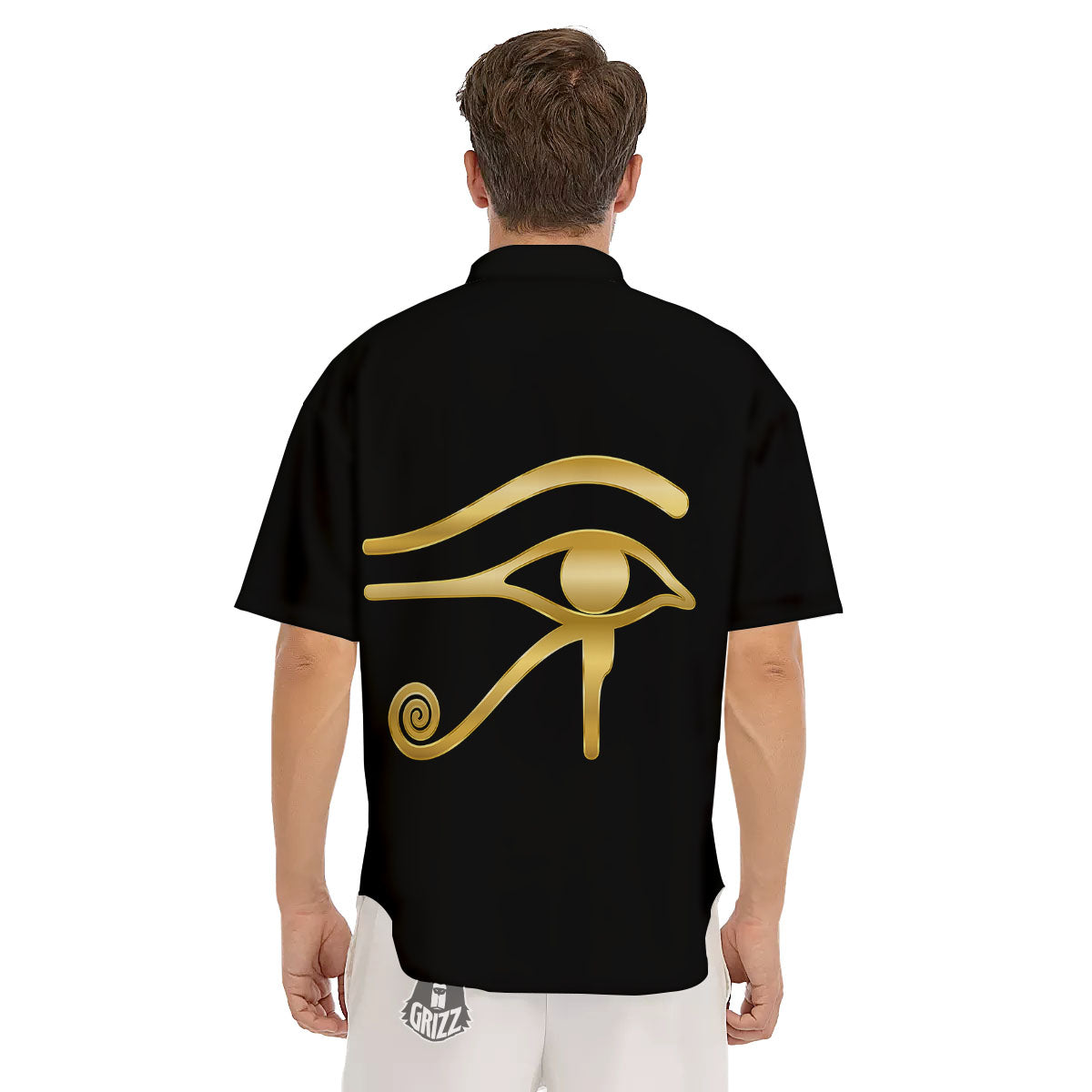 Symbol Eye Of Horus Print Men's Short Sleeve Shirts-grizzshop
