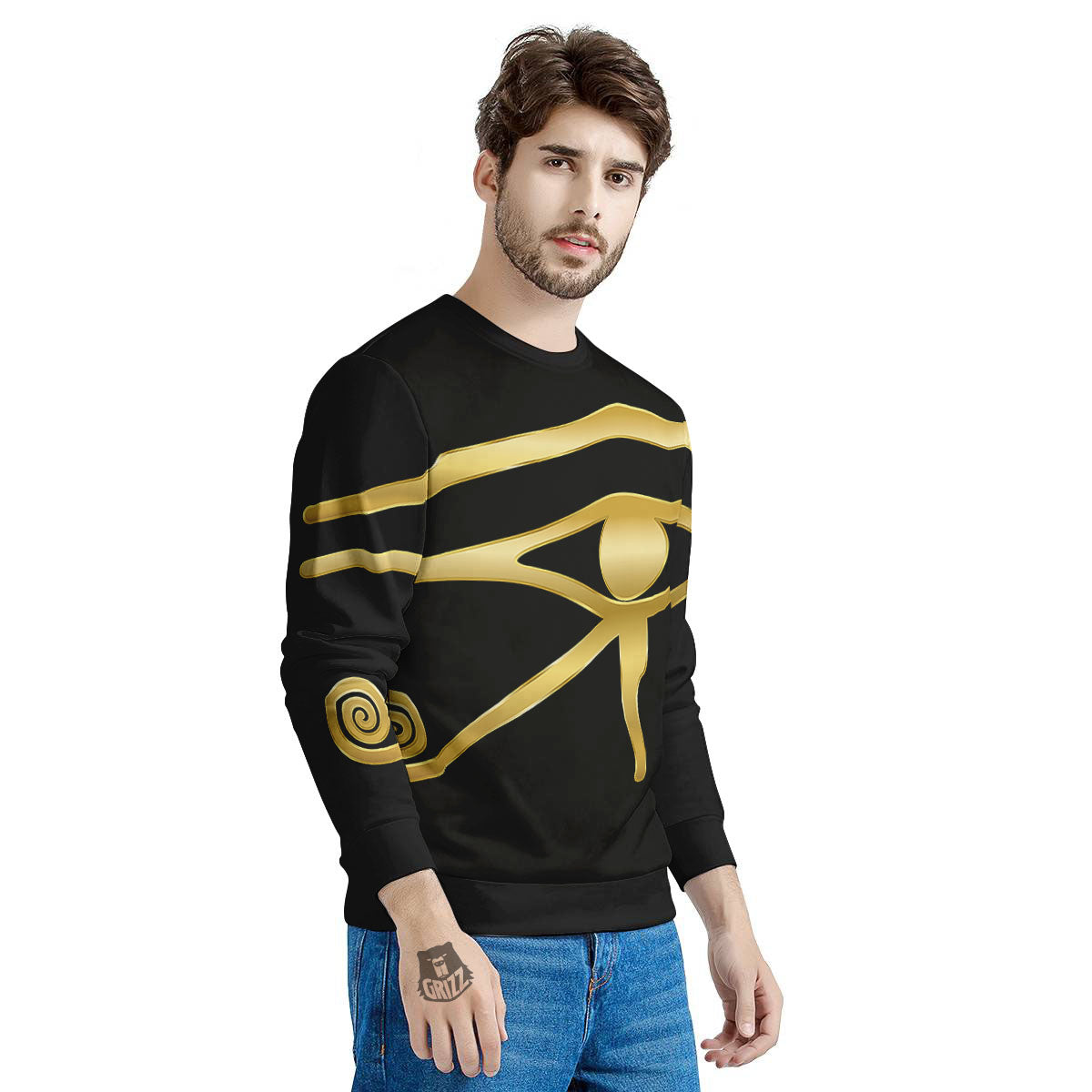 Symbol Eye Of Horus Print Men's Sweatshirt-grizzshop