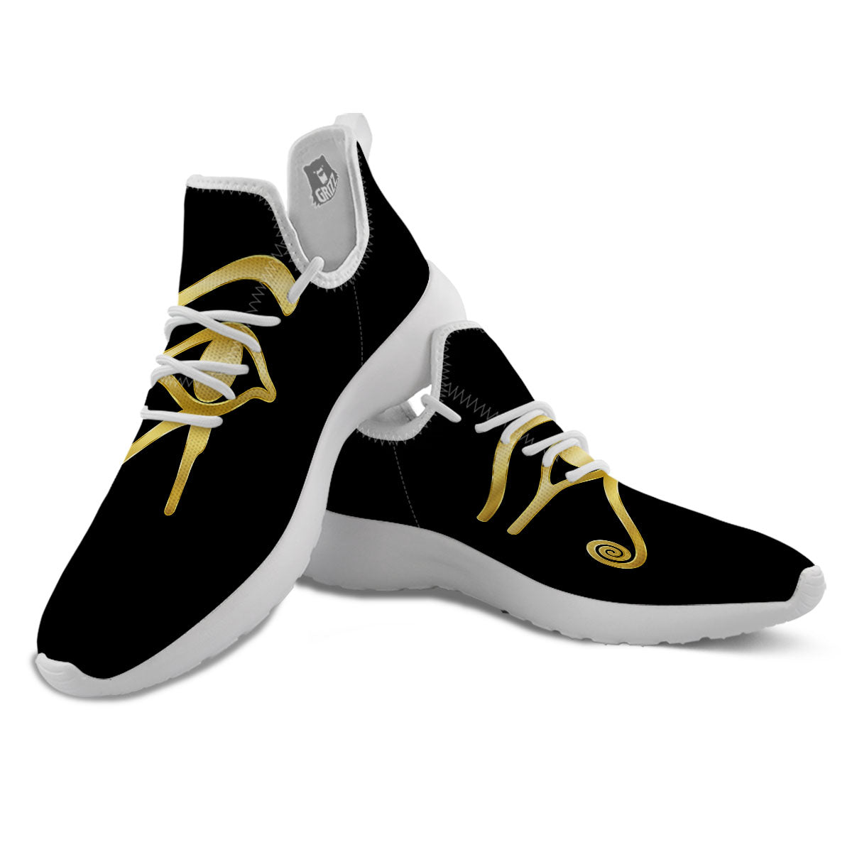 Symbol Eye Of Horus Print White Athletic Shoes-grizzshop
