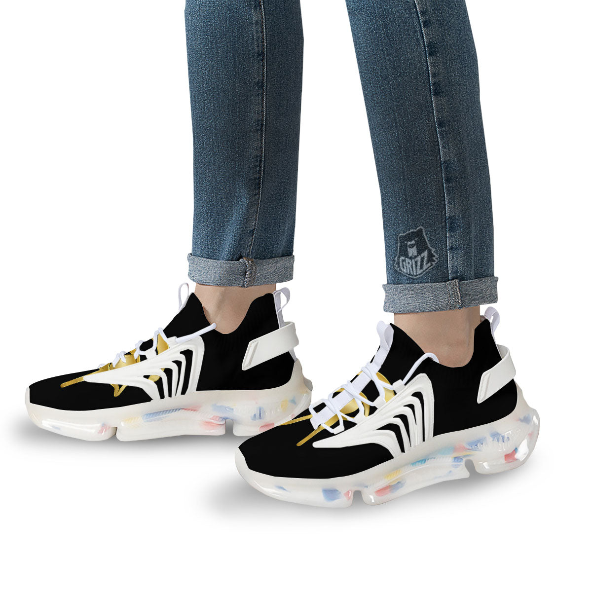 Symbol Eye Of Horus Print White Gym Shoes-grizzshop