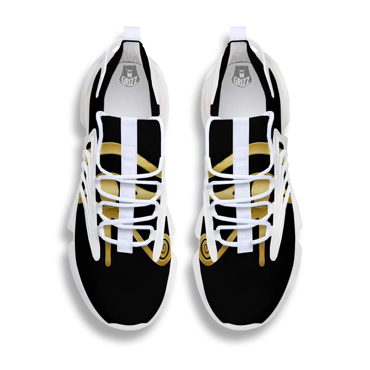 Symbol Eye Of Horus Print White Gym Shoes-grizzshop
