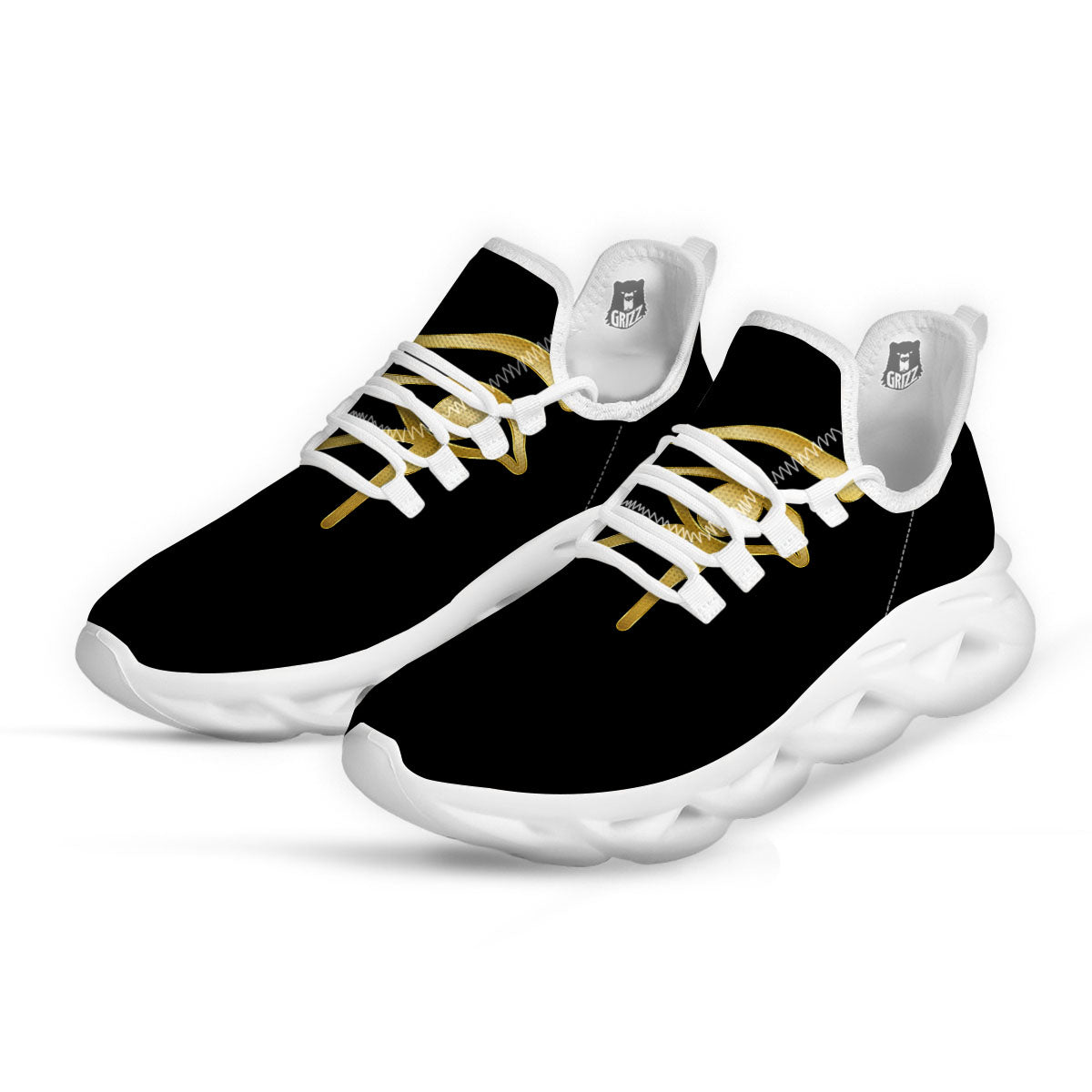Symbol Eye Of Horus Print White Running Shoes-grizzshop