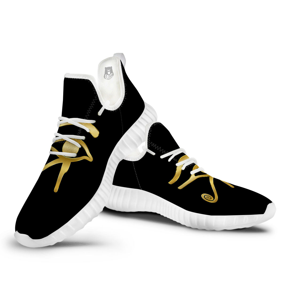 Symbol Eye Of Horus Print White Walking Shoes-grizzshop