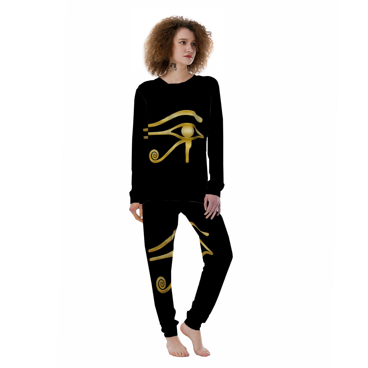 Symbol Eye Of Horus Print Women's Pajamas-grizzshop