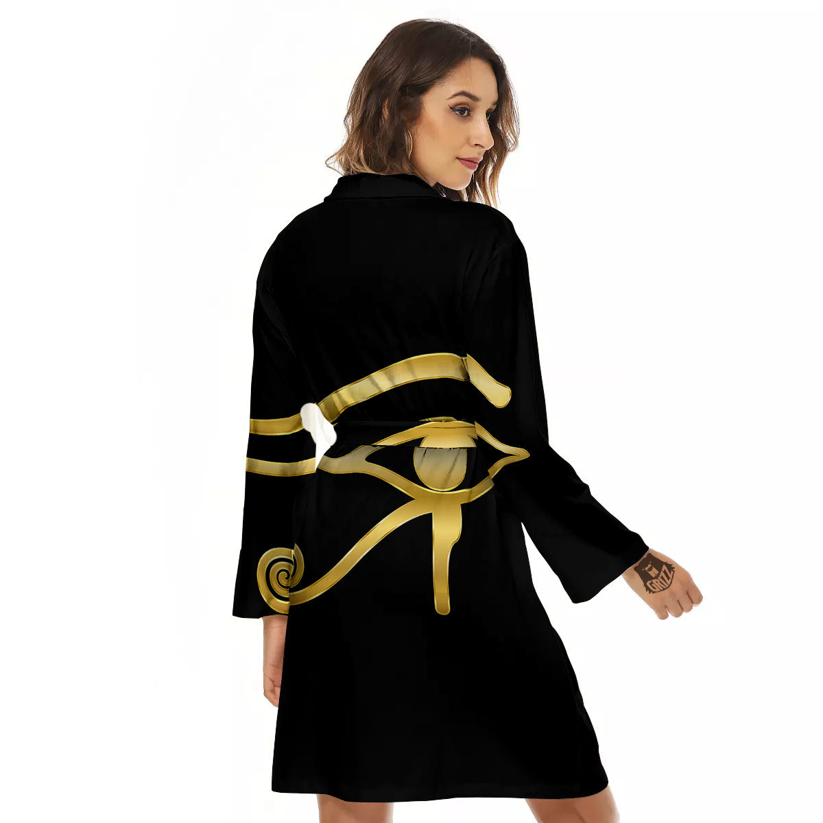 Symbol Eye Of Horus Print Women's Robe-grizzshop