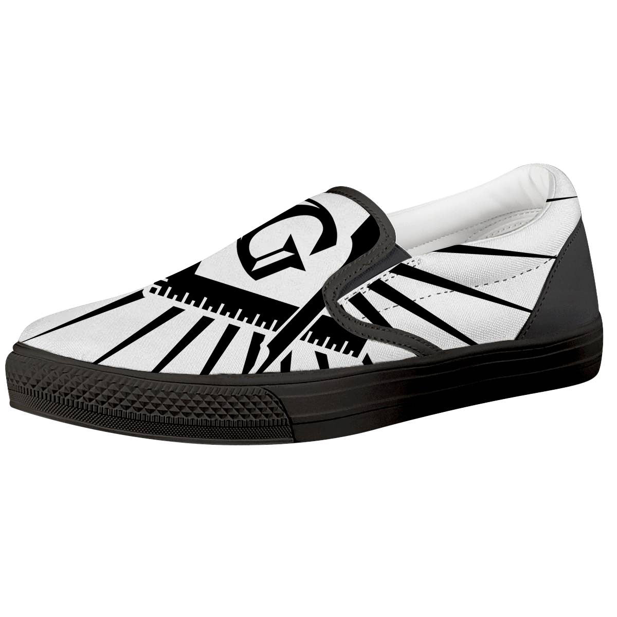 Symbol Freemasonry Print Black Slip On Shoes-grizzshop