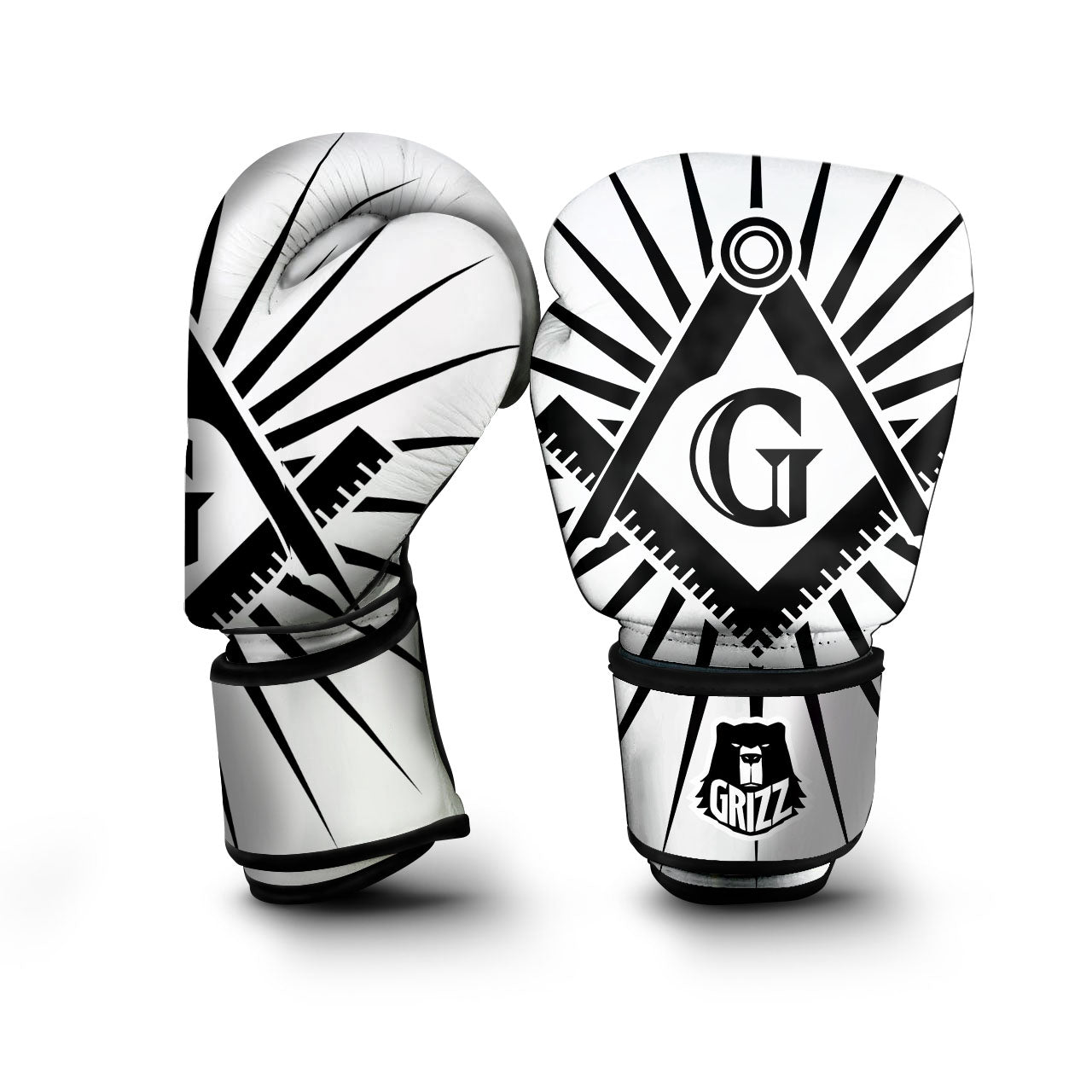 Symbol Freemasonry Print Boxing Gloves-grizzshop