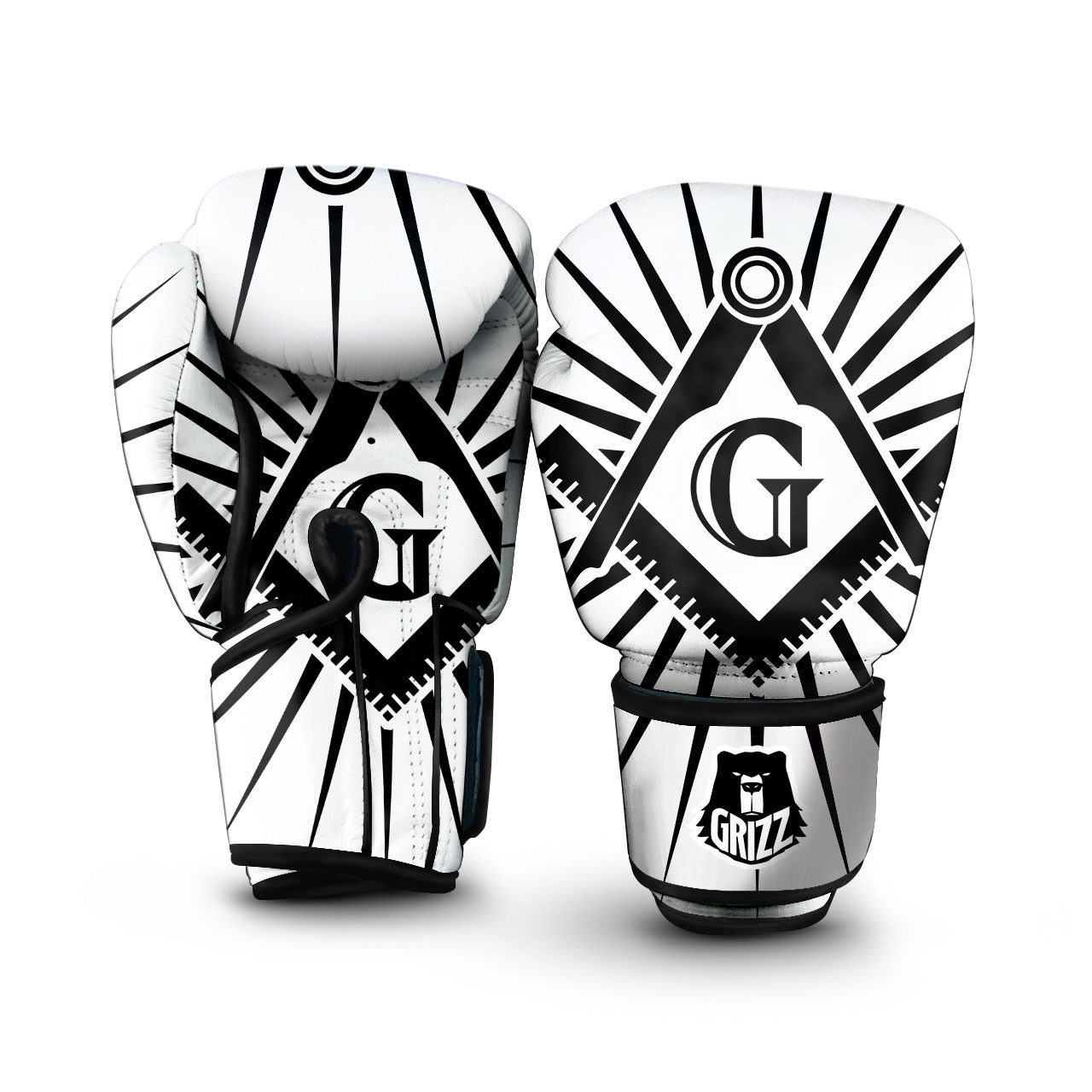 Symbol Freemasonry Print Boxing Gloves-grizzshop