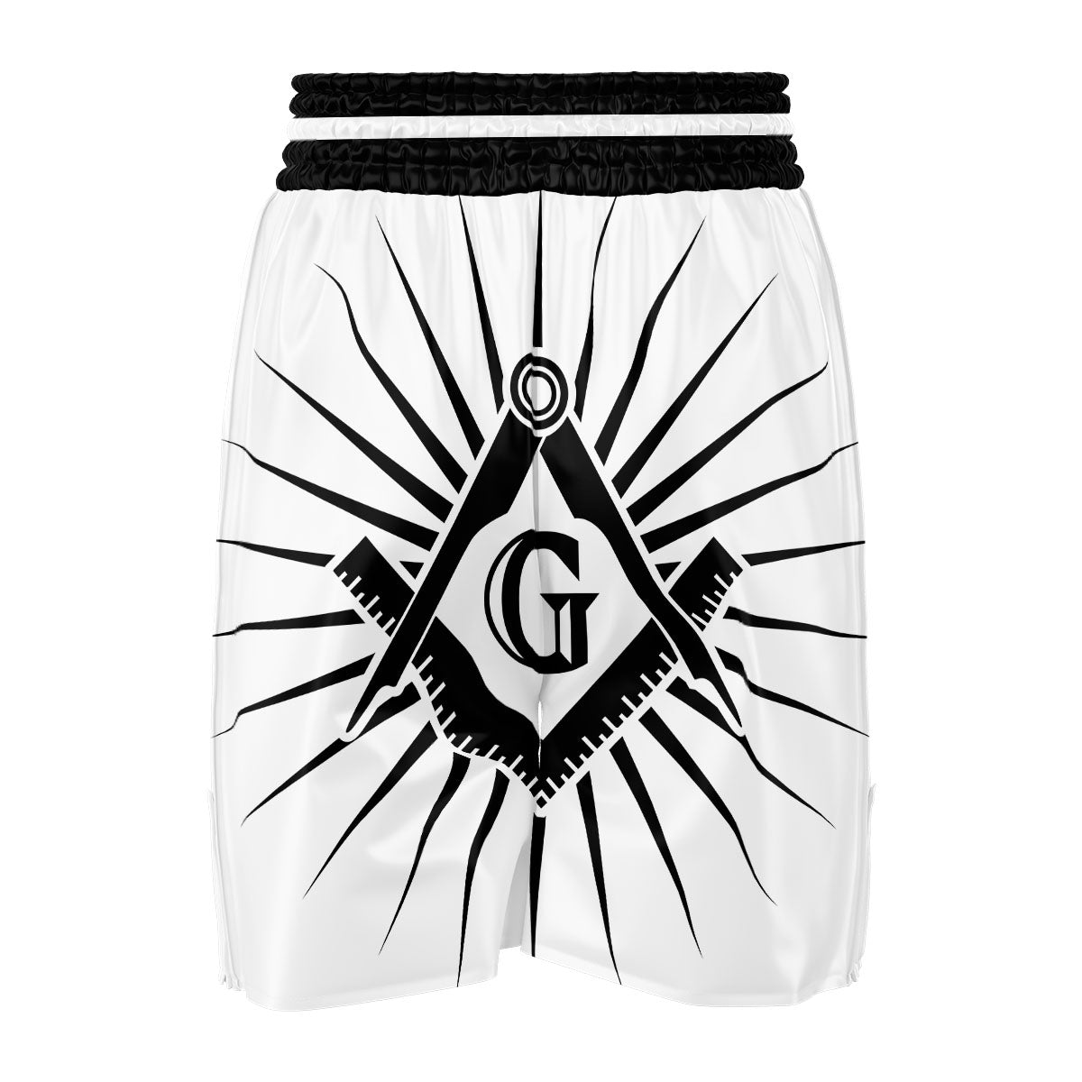 Symbol Freemasonry Print Boxing Shorts-grizzshop