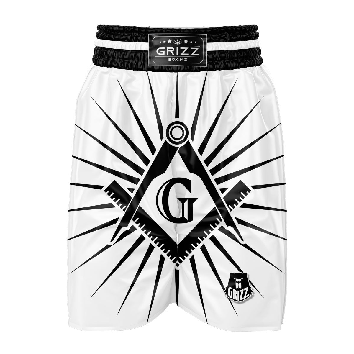Symbol Freemasonry Print Boxing Shorts-grizzshop