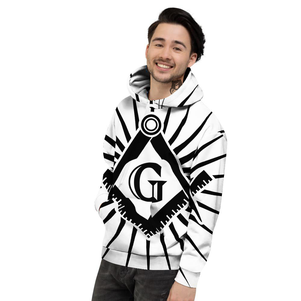 Symbol Freemasonry Print Men's Hoodie-grizzshop