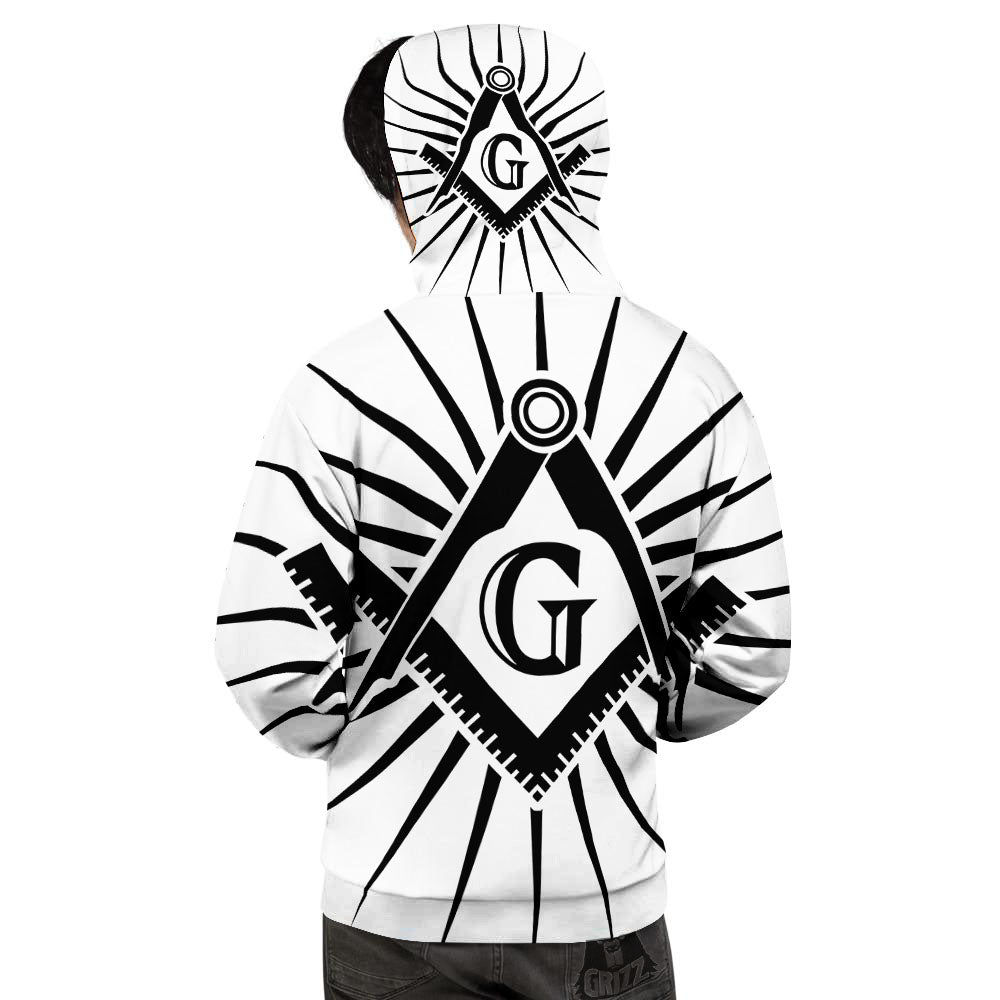 Symbol Freemasonry Print Men's Hoodie-grizzshop