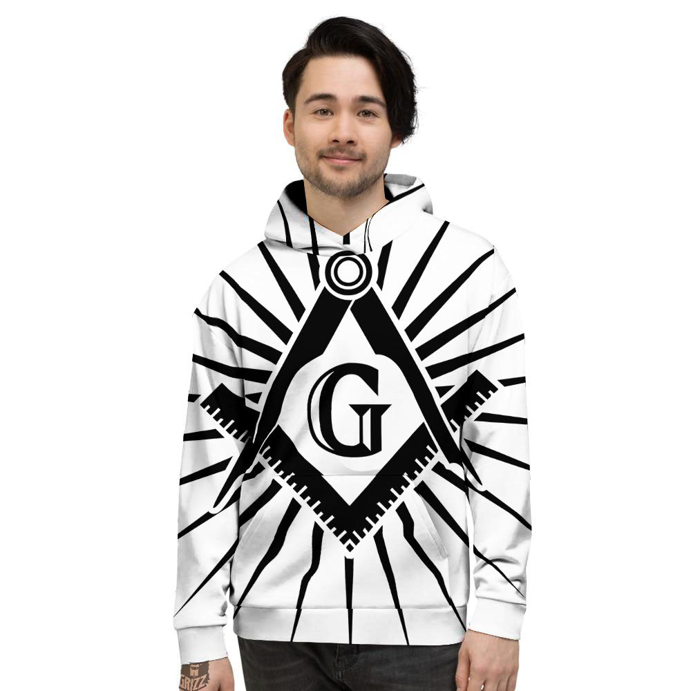 Symbol Freemasonry Print Men's Hoodie-grizzshop