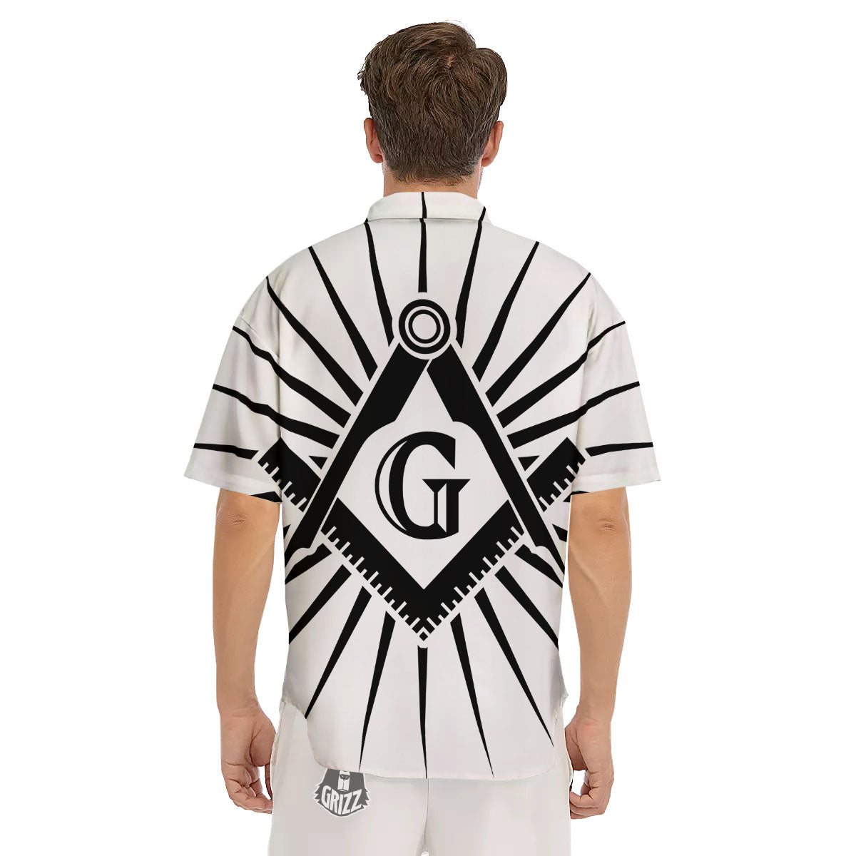 Symbol Freemasonry Print Men's Short Sleeve Shirts-grizzshop
