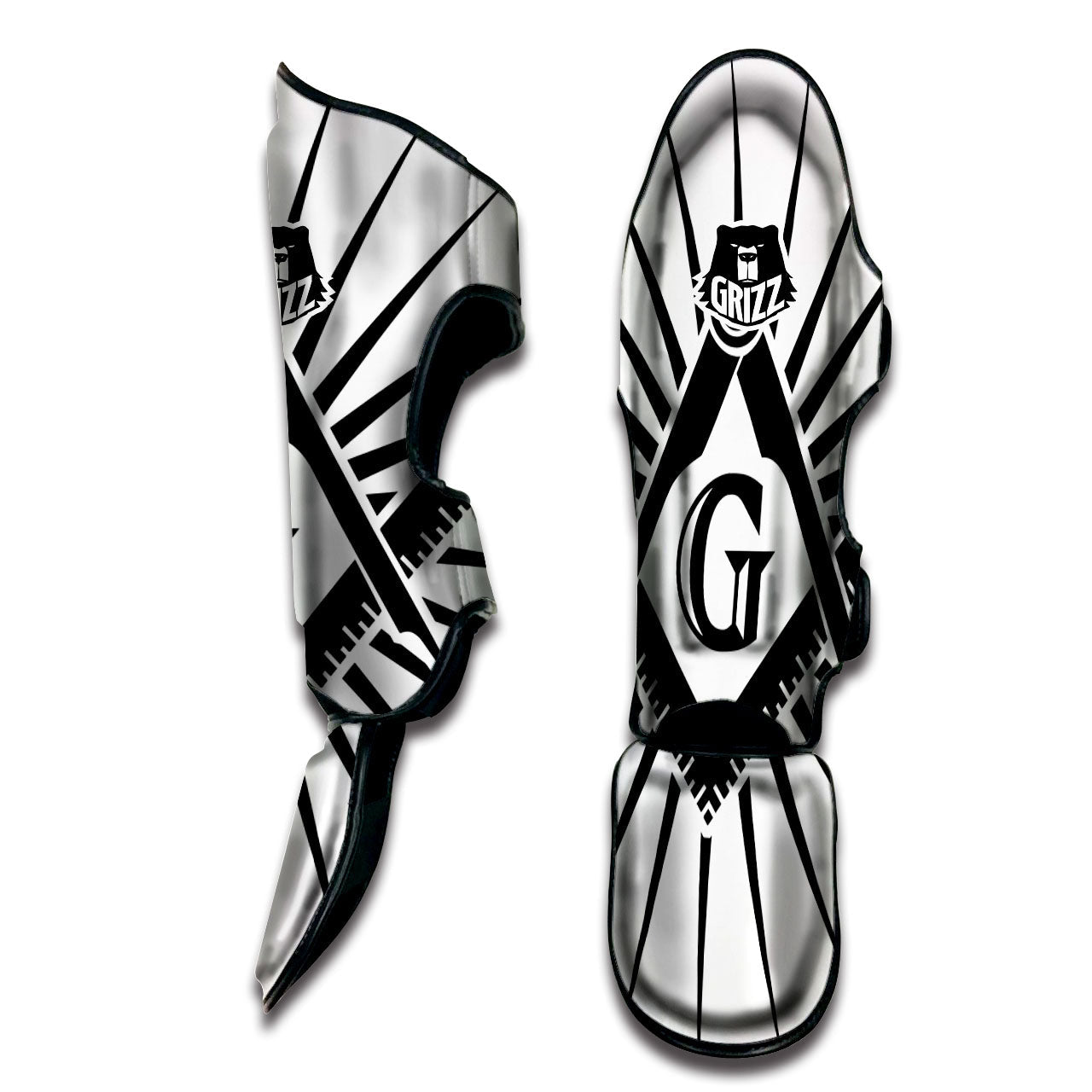 Symbol Freemasonry Print Muay Thai Shin Guards-grizzshop