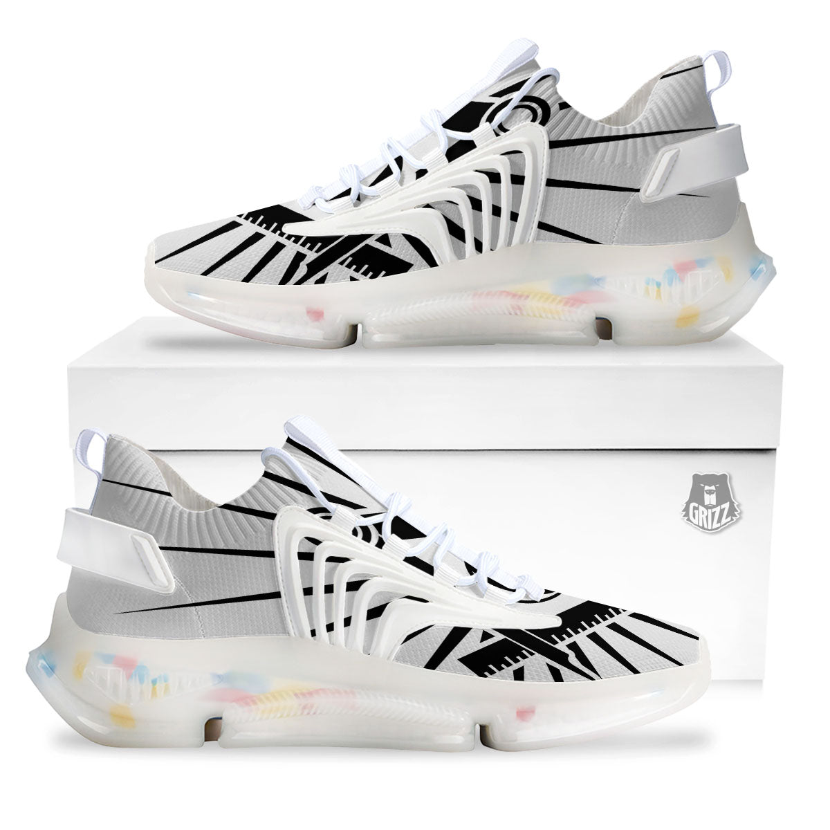 Symbol Freemasonry Print White Gym Shoes-grizzshop