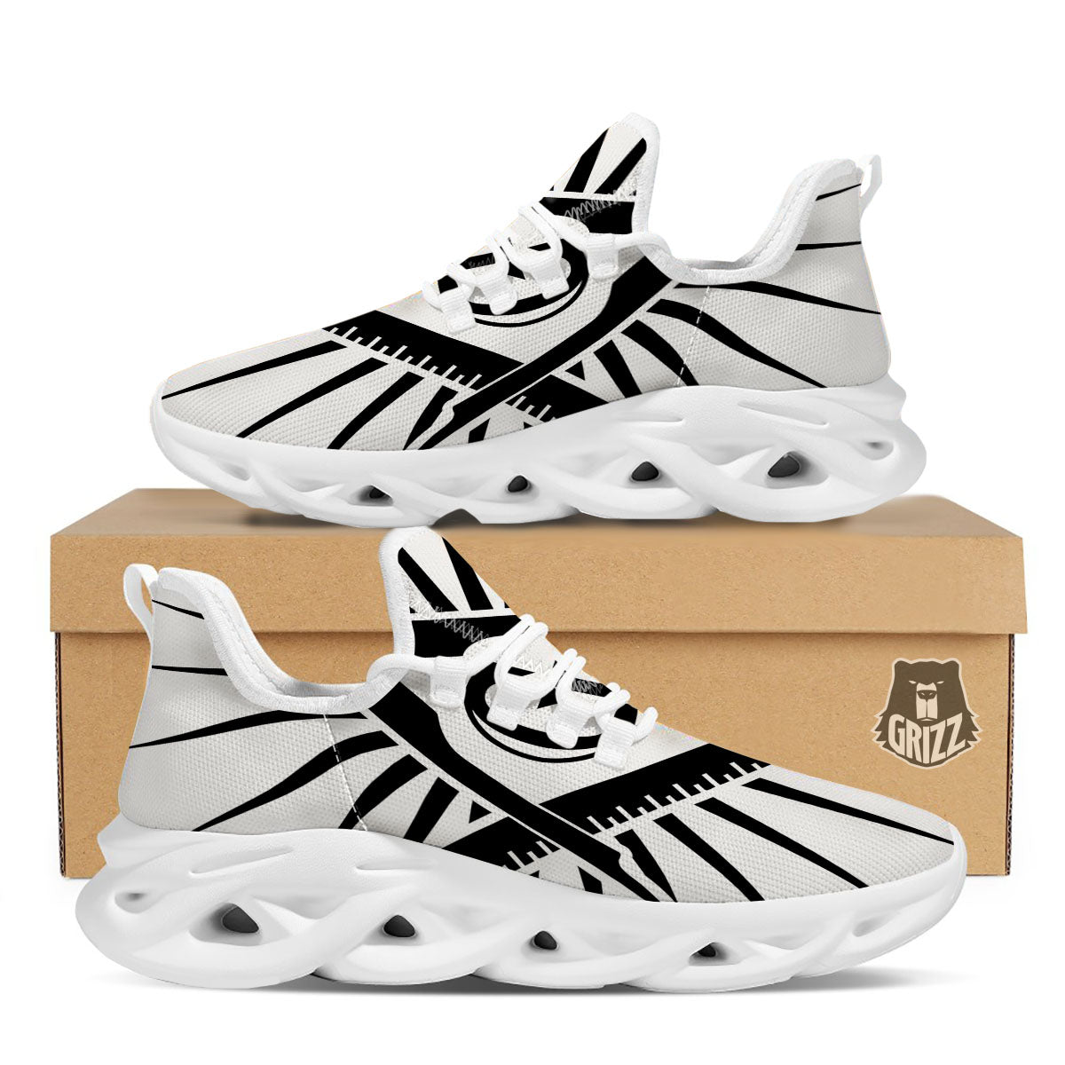 Symbol Freemasonry Print White Running Shoes-grizzshop