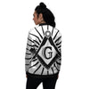 Symbol Freemasonry Print Women's Bomber Jacket-grizzshop