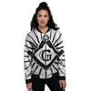 Symbol Freemasonry Print Women's Bomber Jacket-grizzshop