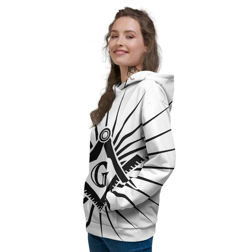 Symbol Freemasonry Print Women's Hoodie-grizzshop