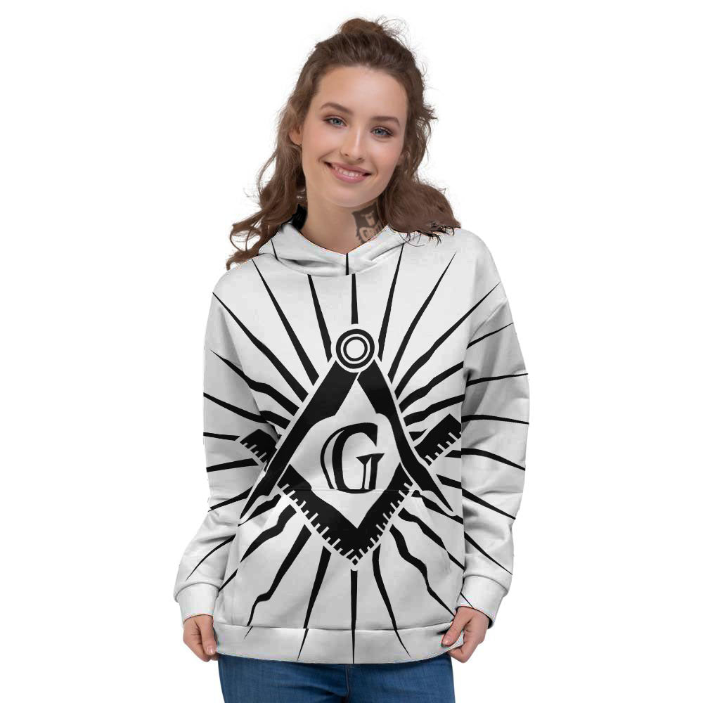 Symbol Freemasonry Print Women's Hoodie-grizzshop