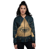 Symbol Illuminati Print Women's Bomber Jacket-grizzshop