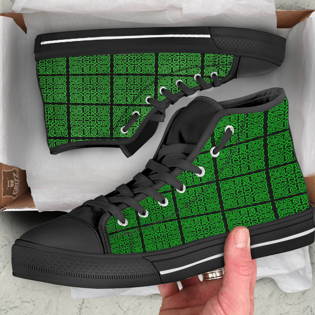 Symbol Irish Celtic Print Pattern High Top Shoes-grizzshop