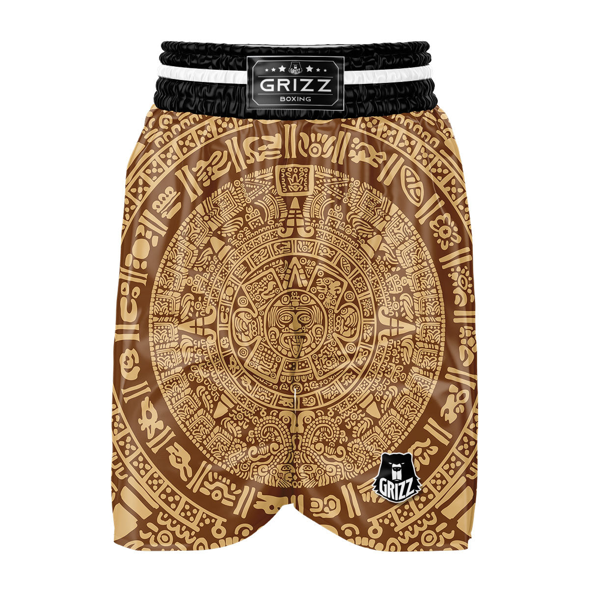 Symbol Mayan Print Boxing Shorts-grizzshop