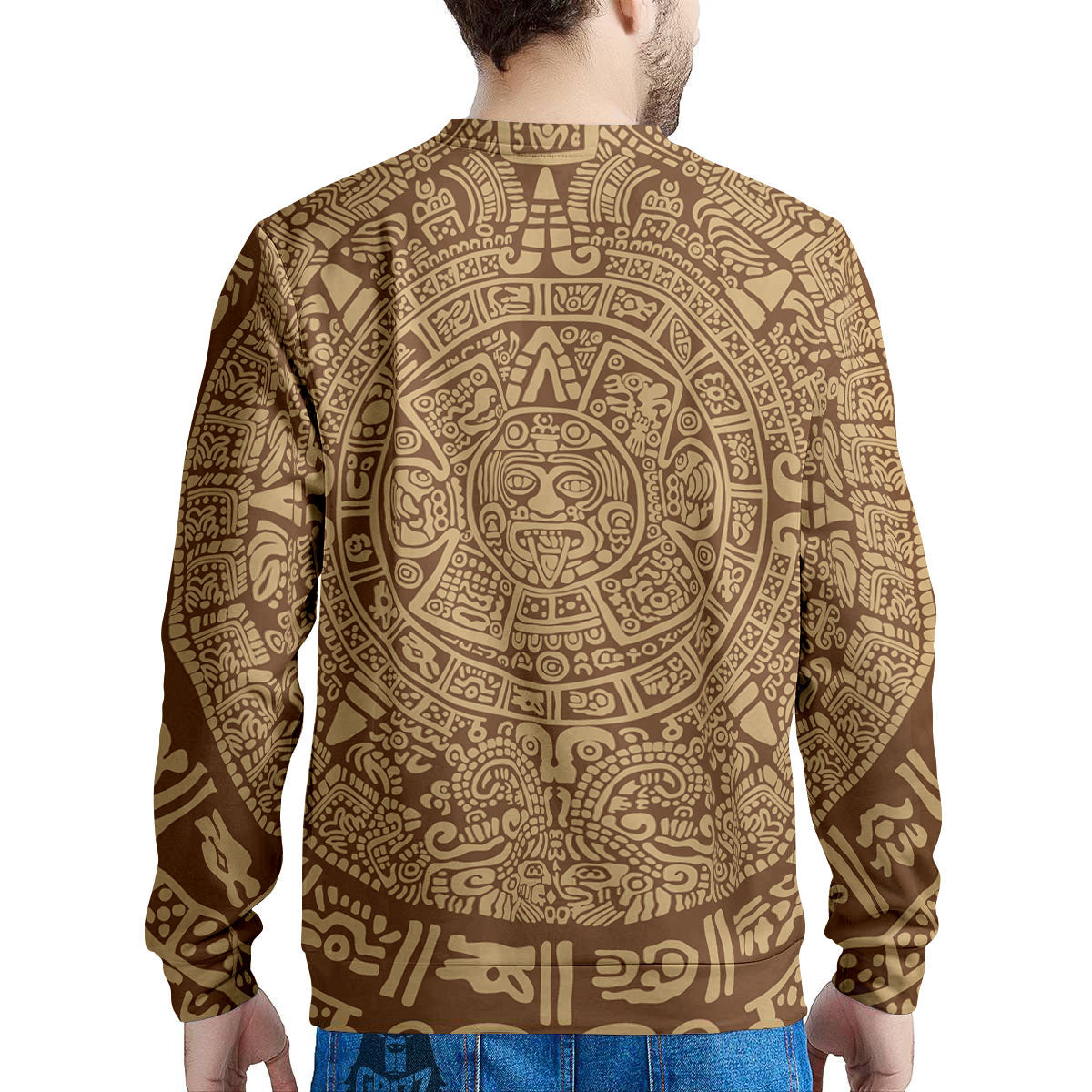 Symbol Mayan Print Men's Sweatshirt-grizzshop