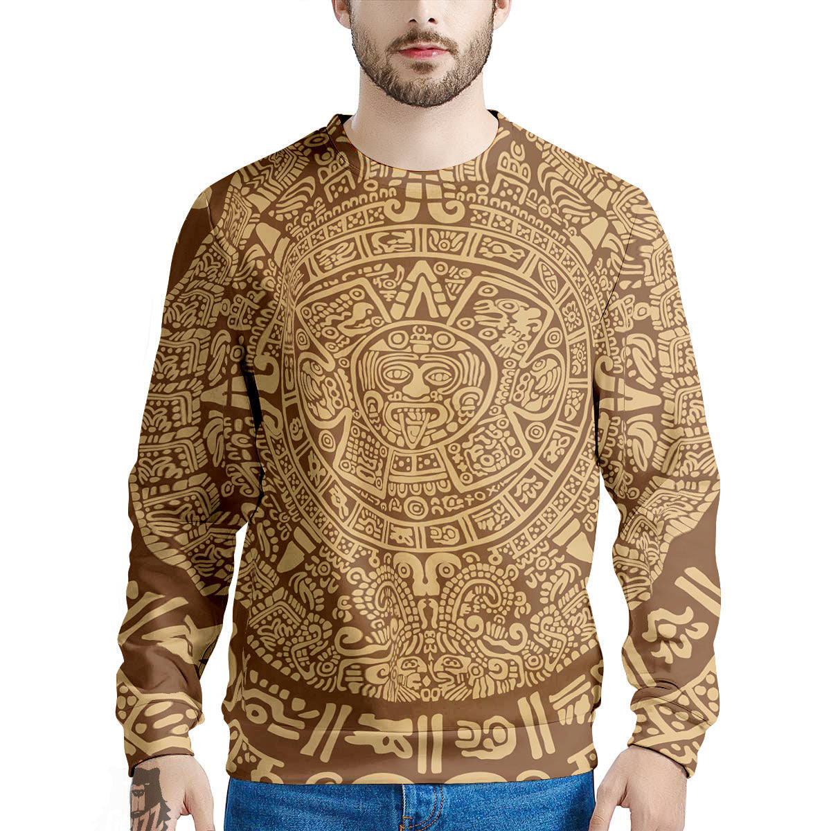 Symbol Mayan Print Men's Sweatshirt-grizzshop