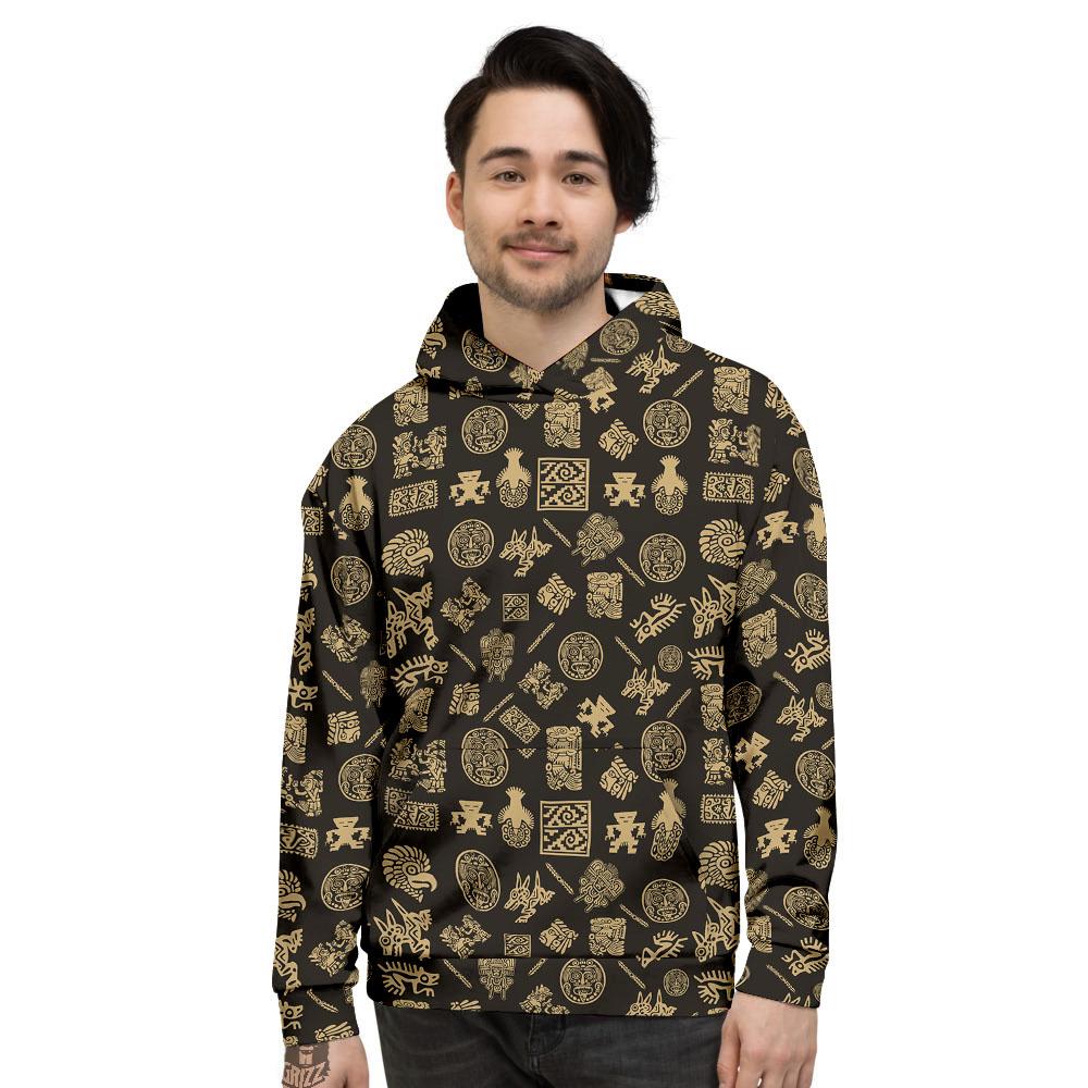 Symbol Mayan Print Pattern Men's Hoodie-grizzshop