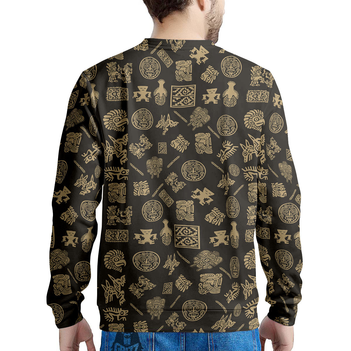 Symbol Mayan Print Pattern Men's Sweatshirt-grizzshop