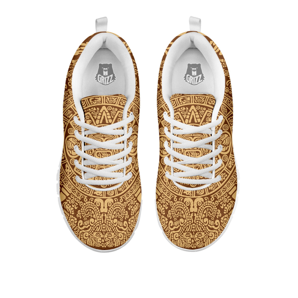 Symbol Mayan Print White Sneaker-grizzshop
