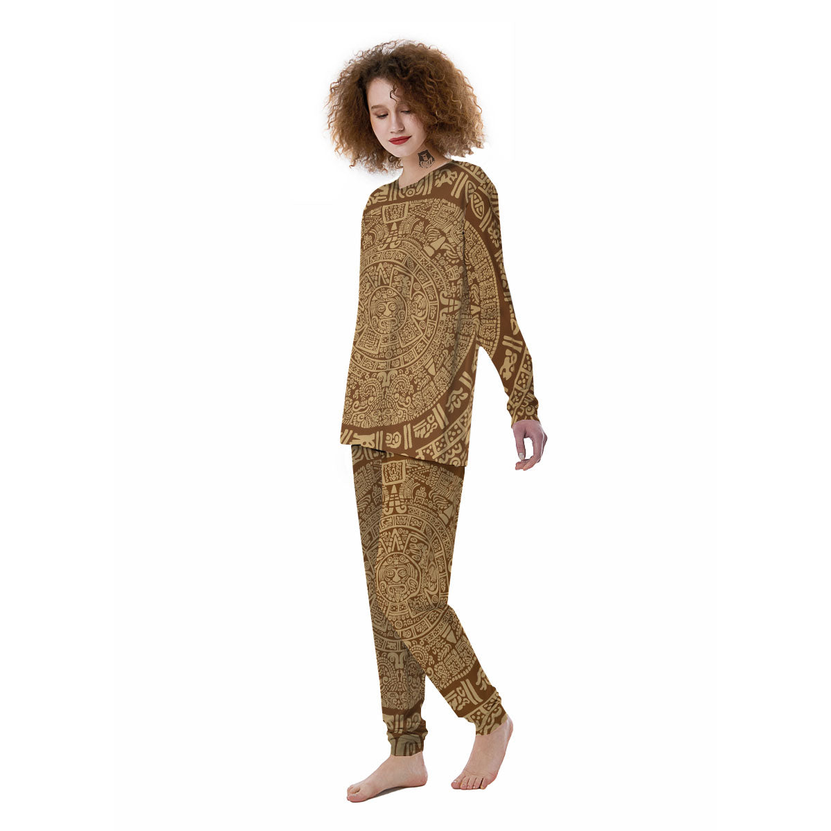 Symbol Mayan Print Women's Pajamas-grizzshop