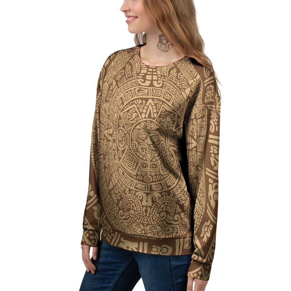 Symbol Mayan Print Women's Sweatshirt-grizzshop