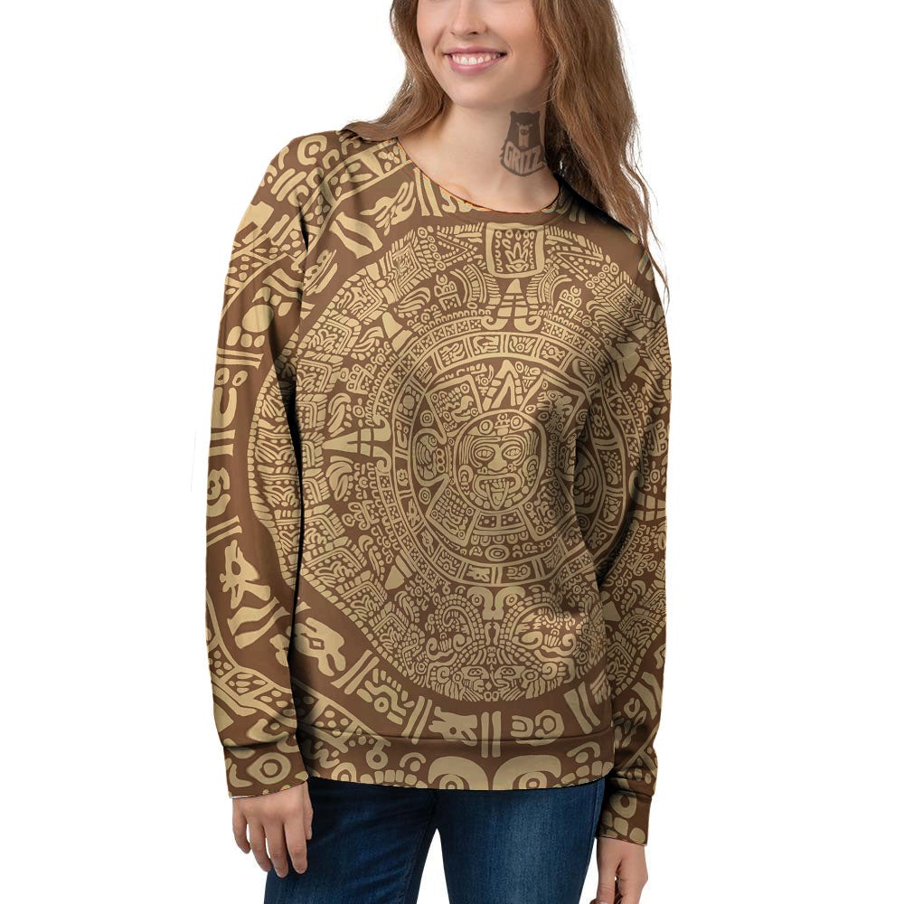 Symbol Mayan Print Women's Sweatshirt-grizzshop