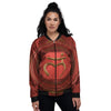 Symbol Muladhara Chakra Print Women's Bomber Jacket-grizzshop