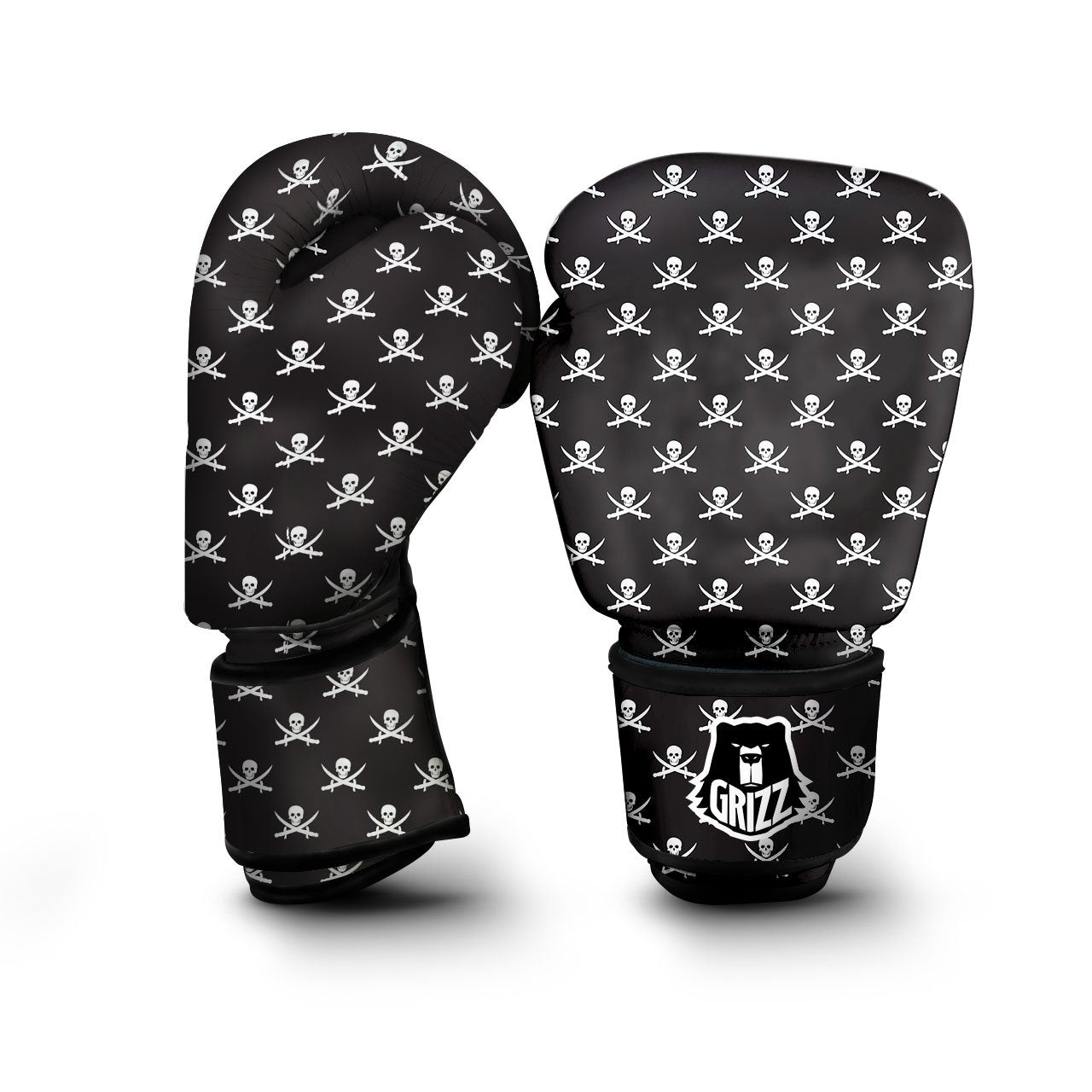 Symbol Pirate Skull Print Pattern Boxing Gloves-grizzshop