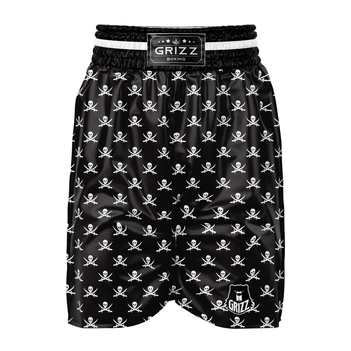 Symbol Pirate Skull Print Pattern Boxing Shorts-grizzshop