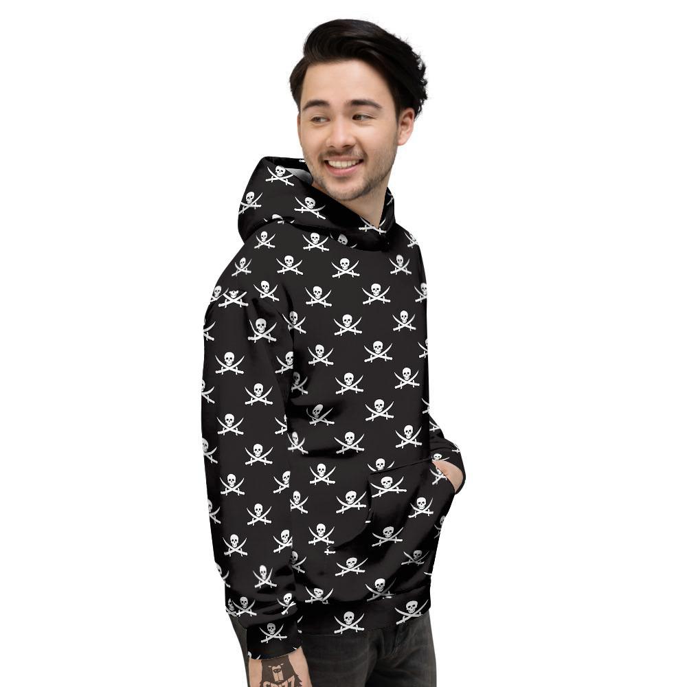 Symbol Pirate Skull Print Pattern Men's Hoodie-grizzshop