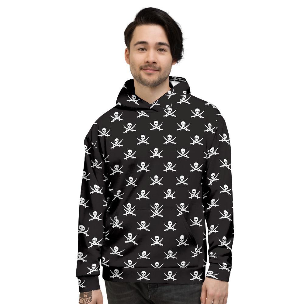 Symbol Pirate Skull Print Pattern Men's Hoodie-grizzshop