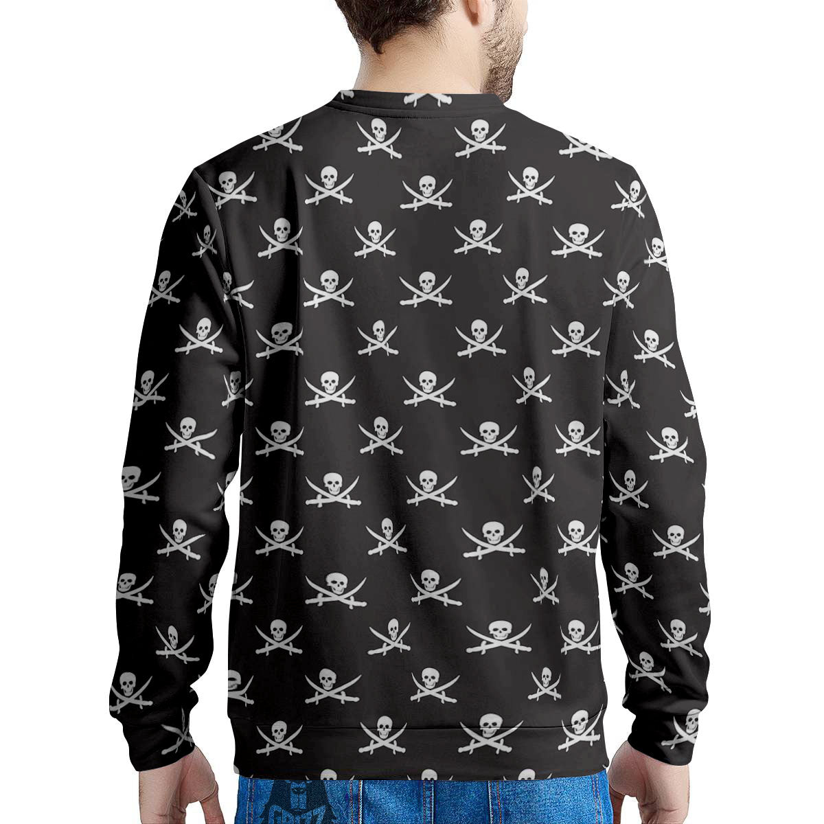 Symbol Pirate Skull Print Pattern Men's Sweatshirt-grizzshop
