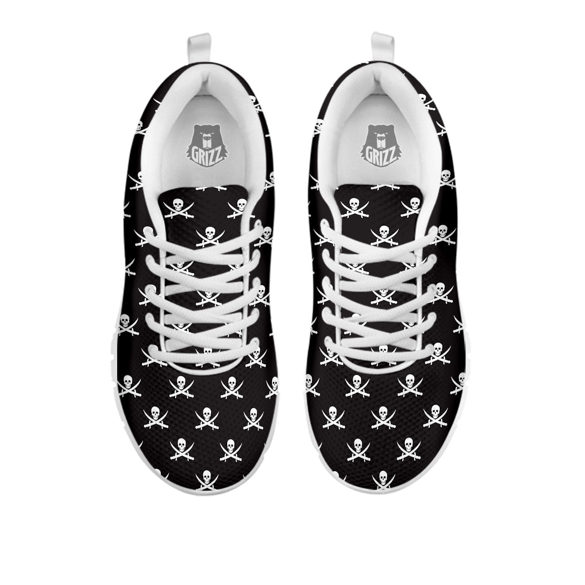 Symbol Pirate Skull Print Pattern White Sneaker-grizzshop