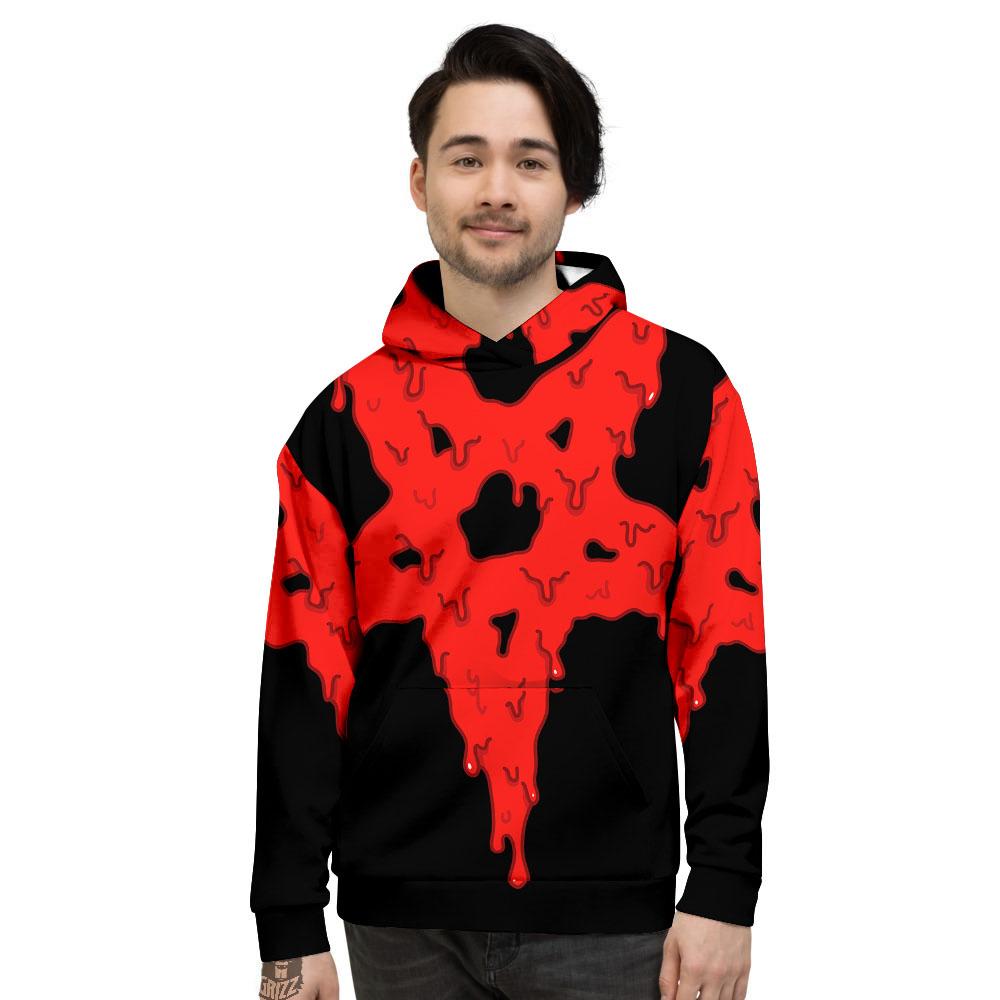 Symbol Red Pentagram Print Men's Hoodie-grizzshop