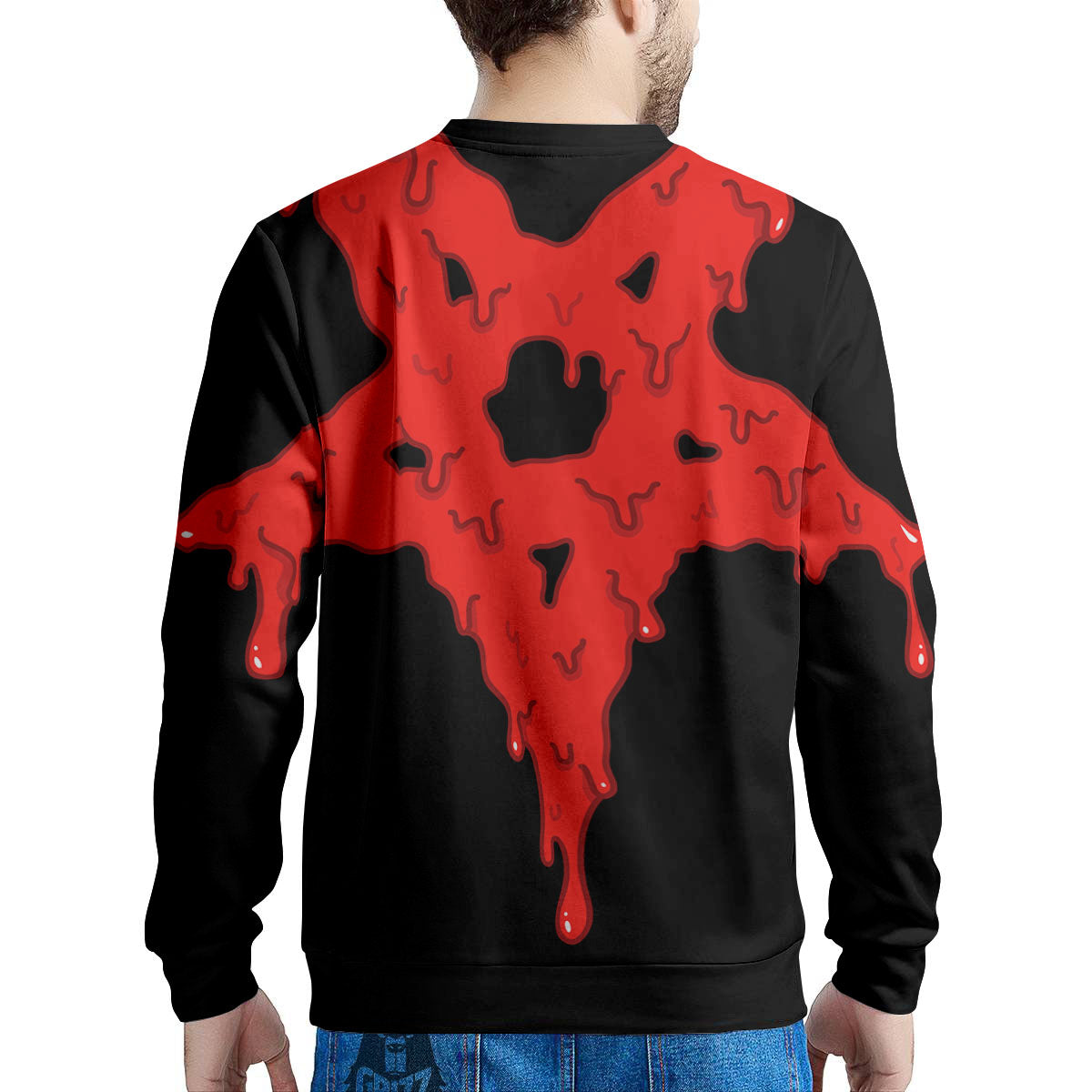 Symbol Red Pentagram Print Men's Sweatshirt-grizzshop