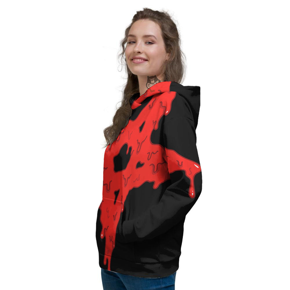 Symbol Red Pentagram Print Women's Hoodie-grizzshop