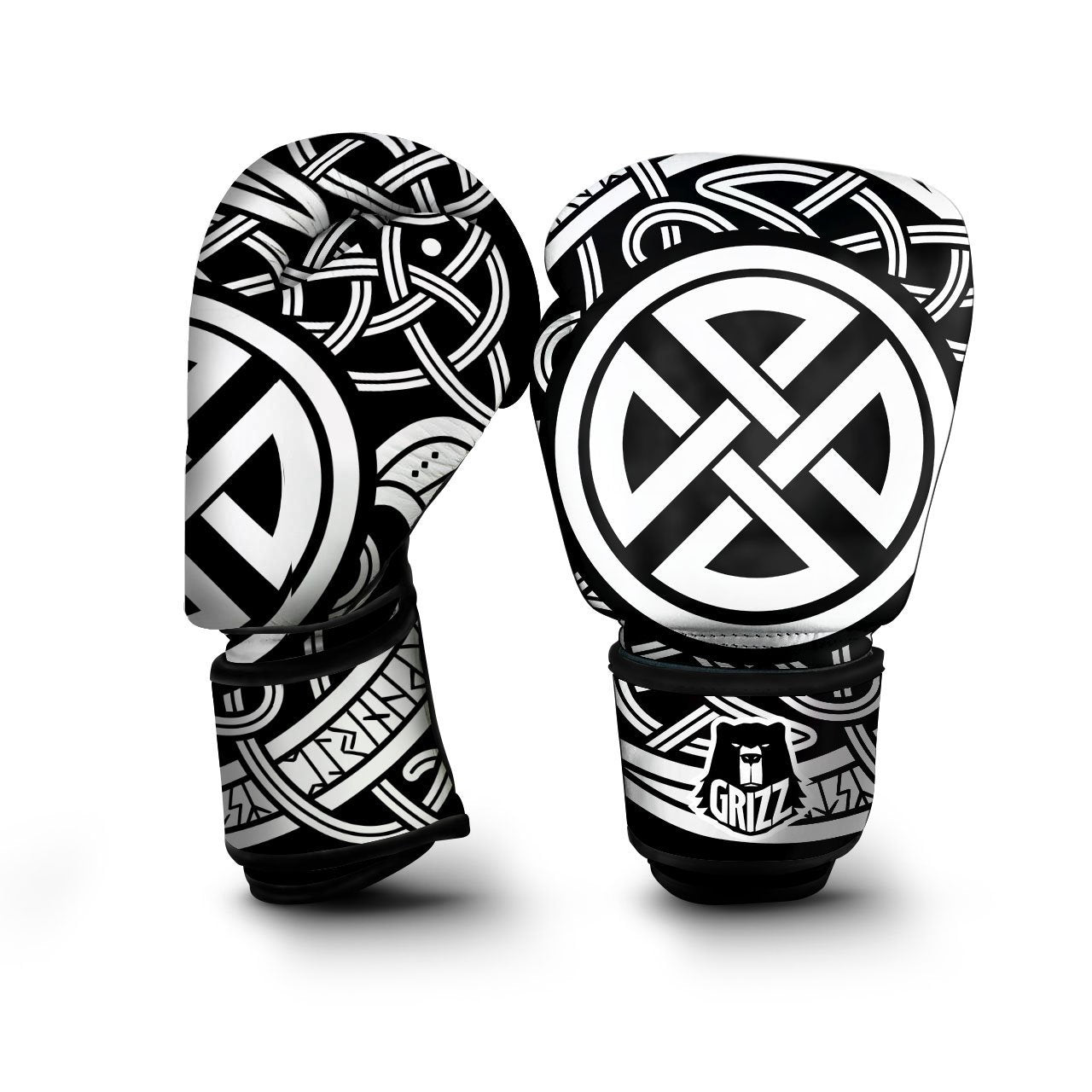 Symbol Viking Norse Runes Print Boxing Gloves-grizzshop