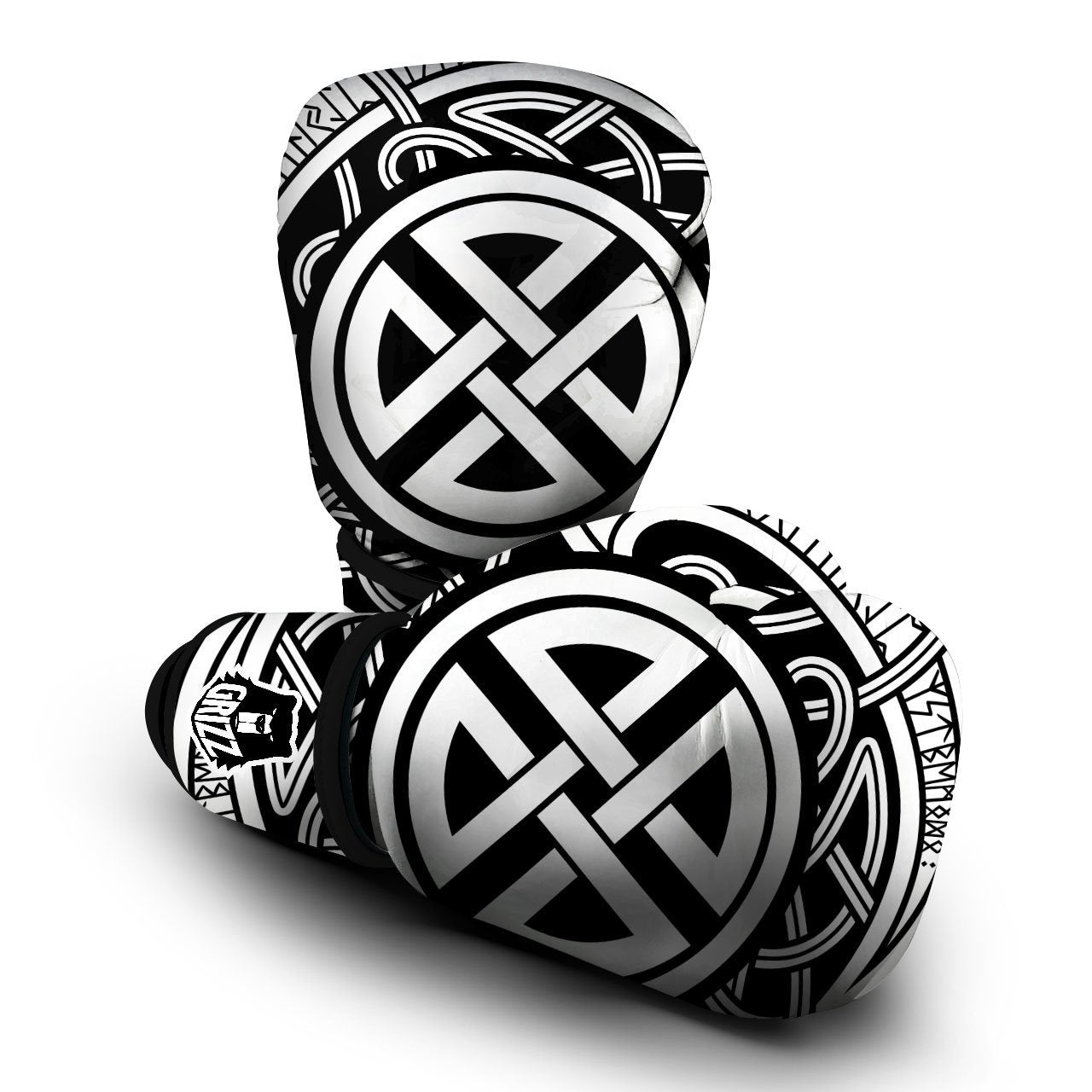 Symbol Viking Norse Runes Print Boxing Gloves-grizzshop