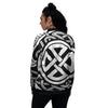 Symbol Viking Norse Runes Print Women's Bomber Jacket-grizzshop