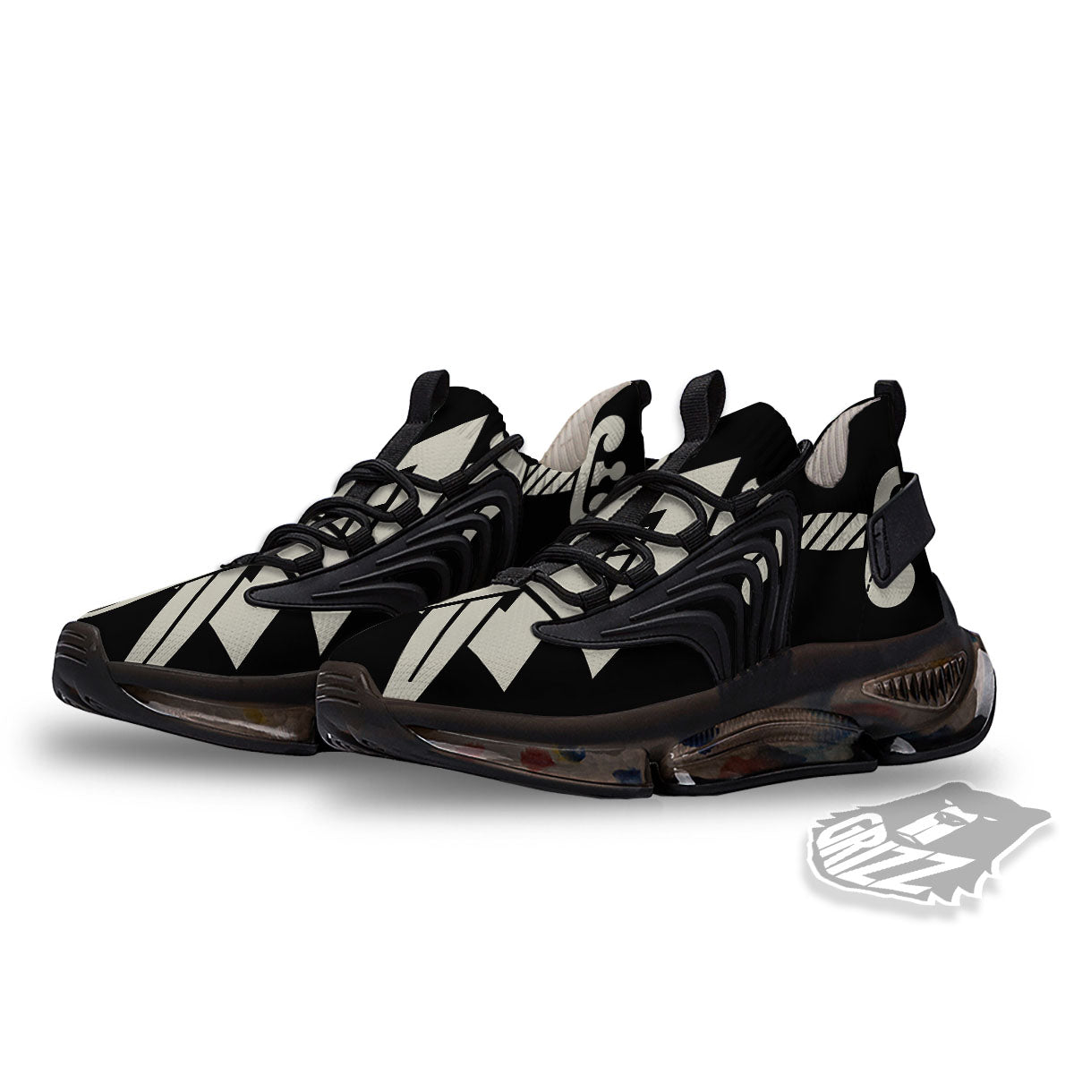 Symbol Viking Valhalla Print Black Gym Shoes-grizzshop